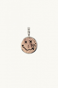 Northworks - Drunk Smile Pendant - Silver/Copper - 1,5 cm - allanjoseph