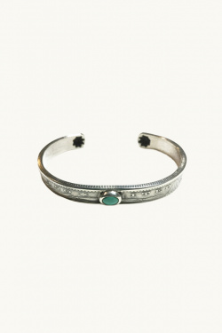 Northworks - Bangle Bracelet - Silver/Turquoise - allanjoseph