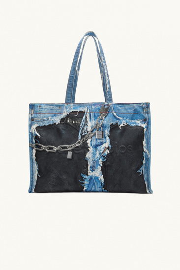 Sac Cabas Imprimé - Denim