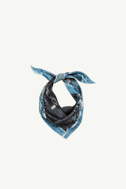 Acne Studios - Silk triangle - Denim print - allanjoseph