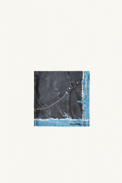 Acné Studios - Carré en soie - Imprimé denim - allanjoseph