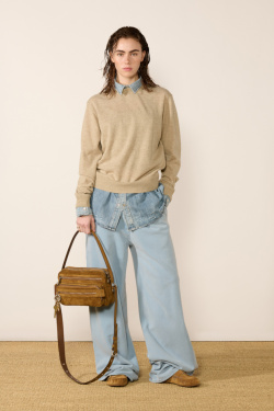 Acne Studios - Pull superposé en laine - Beige - allanjoseph