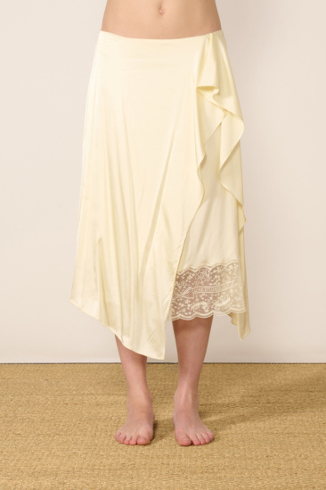 Satin skirt - Cream