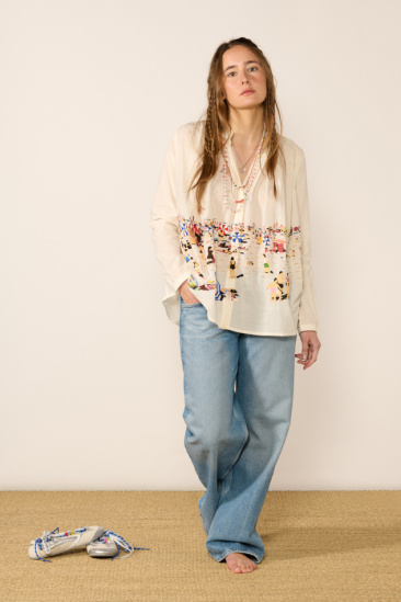 Nathalie Embroidered Blouse...