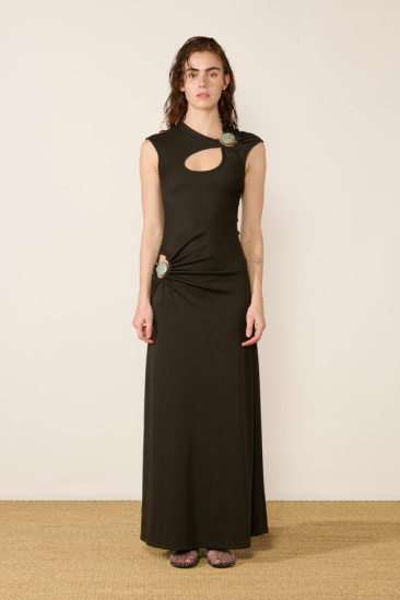 Long Jersey Dress - Carbon