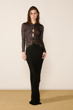 Christopher Esber - Structured maxi dress - Carbon/Black - allanjoseph