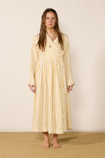 Colette Dress - Yellow/White