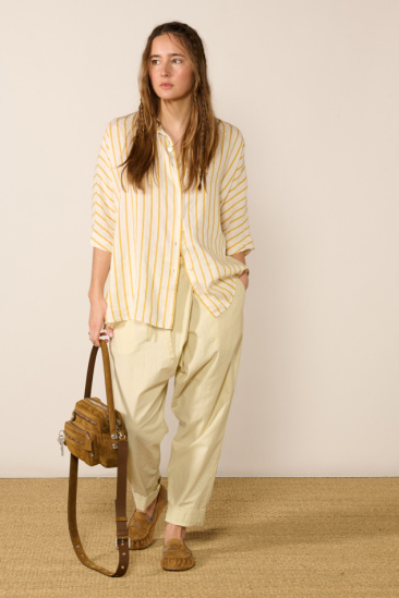 Chemise Waga - Blanc/Jaune