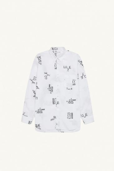 Chemise à motifs - Blanc