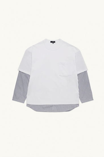 Layered T-shirt - Blue/White