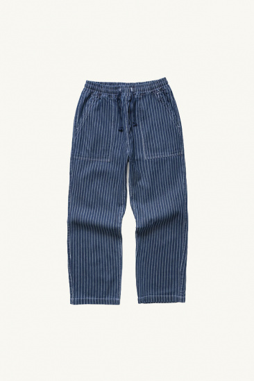 Pinstripe Chef Pants - Indigo