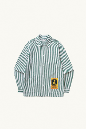 Stripe Waiter Shirt - Forest