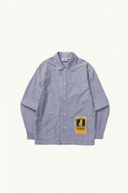 Service Works - Chemise Waiter à rayures - Royal - allanjoseph