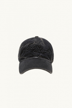 Acne Studios - Logo Cap - Faded Black - allanjoseph