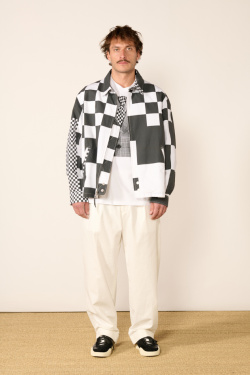 Engineered Garments - Claigton Check Jacket - White/Black - allanjoseph
