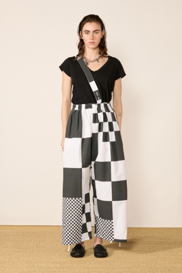 Pantalon Balloon - Blanc/Noir