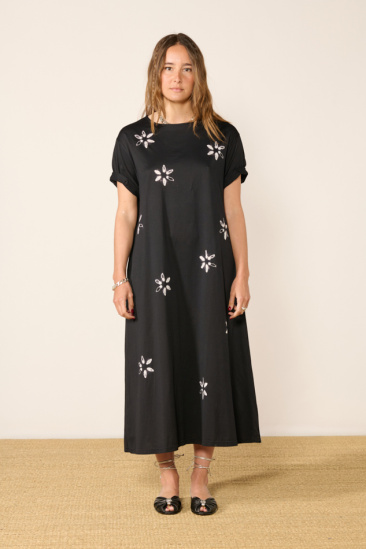 Robe longue - Noir/Blanc