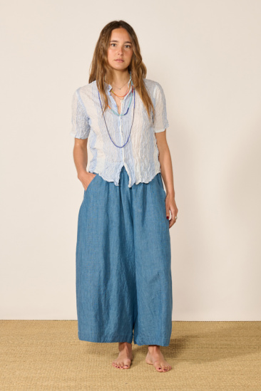 Striped Blouse - White/Blue