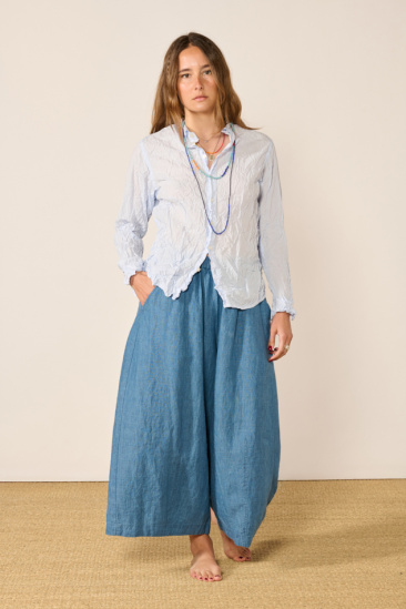 Chemise en coton - Bleu