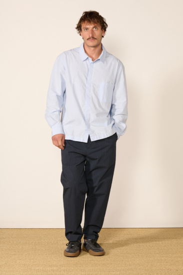 Surchemise Micro-Vichy - Bleu