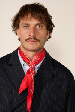 Destin - Silk scarf - Red - allanjoseph