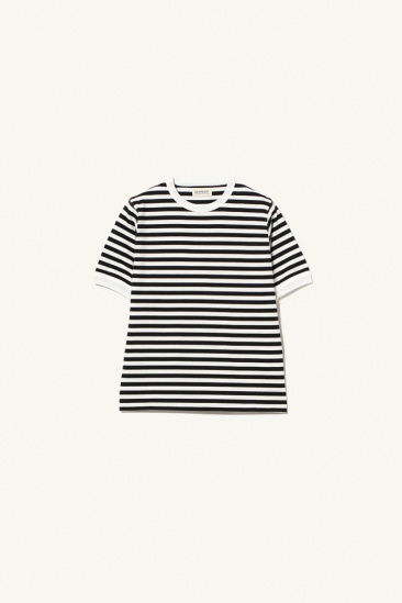 T-shirt rayé - Blanc/Noir