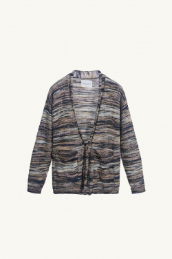 Roberto Collina - Linen Cardigan - Camello - allanjoseph