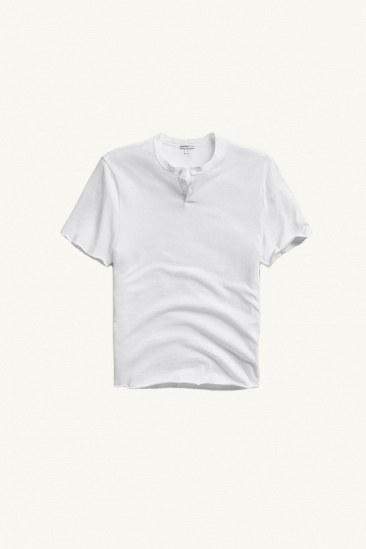 T-shirt Henley - Blanc
