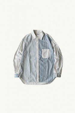 TS(S) - Chemise Rayée - Bleu - allanjoseph