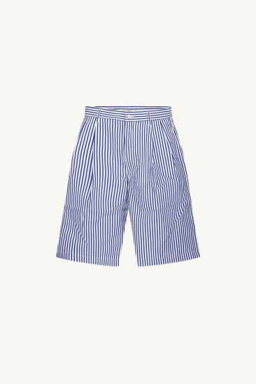 Bermuda rayé - Bleu/Blanc