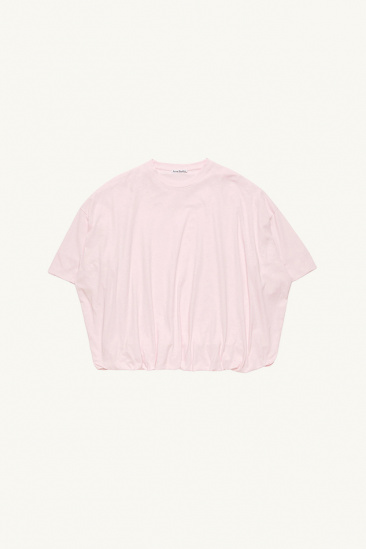 T-shirt à logo froncé - Rose