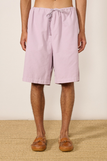 Short en coton côtelé -...