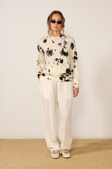Pull Shibori - Ecru/Noir