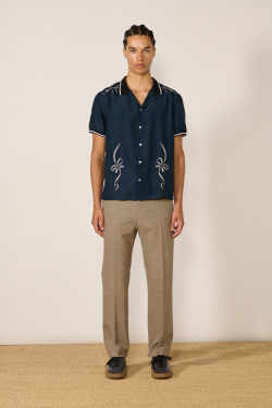 Acne Studios - Embroidered shirt - Navy - allanjoseph