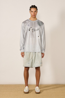 Acne Studios - Logo jersey - Grey - allanjoseph