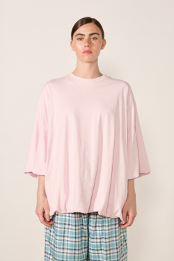 Acne Studios - T-shirt à logo froncé - Baby Pink - allanjoseph