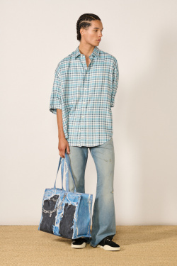 Acne Studios - Sac Cabas Imprimé - Denim - allanjoseph