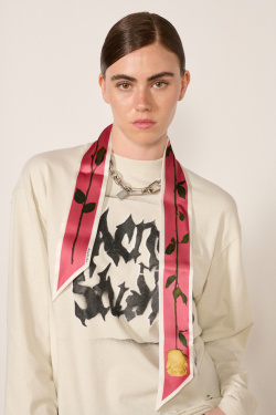 Acne Studio - Silk scarf - Pink - allanjoseph