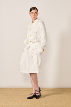 Comme des Garçons GIRL - Ruffle Jacket - White - allanjoseph