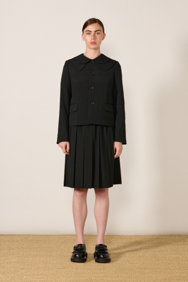 Double Collar Jacket - Black