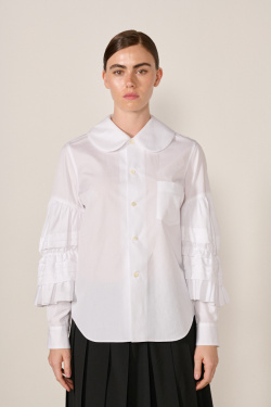 Comme des Garçons GIRL - Chemise à volants - Blanc - allanjoseph