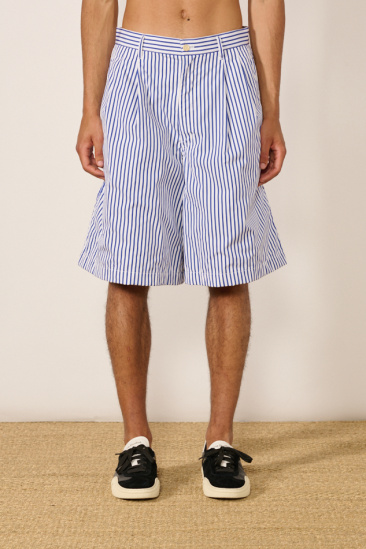 Bermuda rayé - Bleu/Blanc