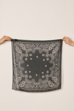 Destin - Cotton Scarf - Black - allanjoseph