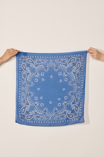 Foulard en coton - Bleu