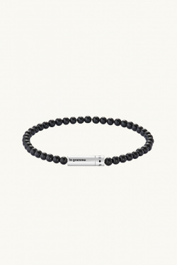 Le Gramme - Bracelet perles Onyx - 9g - allanjoseph