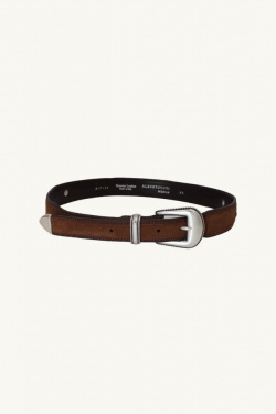 Alberto Luti - Ceinture en cuir brodé - Marron - allanjoseph