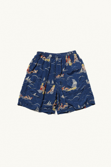 Nautical Print Shorts - Blue