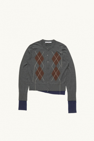 Layered Cardigan - Grey