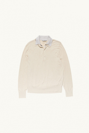 Layered Knit Sweater - Beige