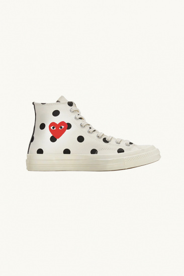 Polka Dot High - Blanc